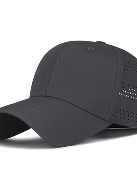 夏季新款透气硬顶速干帽男女士户外运动防晒遮阳棒球帽橙色鸭舌帽