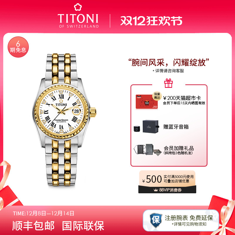 梅花宇宙系列罗马时标夜光机械表