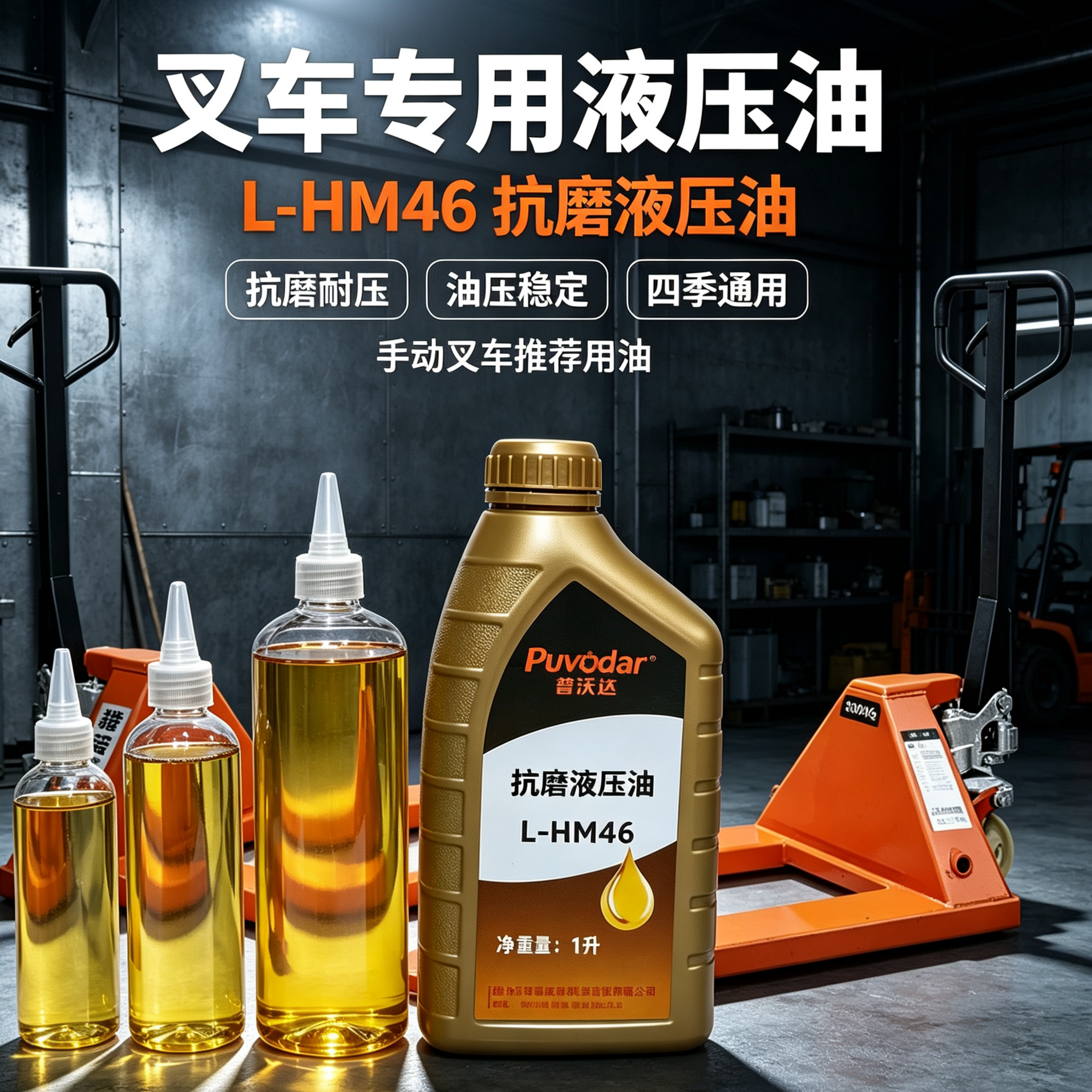 叉车专用液压油46号普沃达润滑工业润滑油