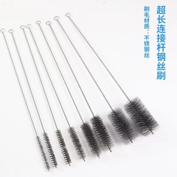 清洗刷毛刷疏通管道刷小手持螺纹细孔内刷子管加长圆形除锈钢丝孔
