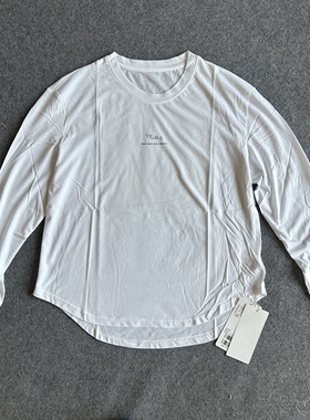 纯白色女士圆领长袖T恤71.9棉 24.9莫代尔 3.2桑蚕丝