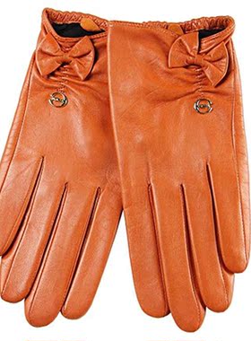 ELMA女士真皮手套羊皮薄里修手短款驾驶手套彩色羊皮清仓EL008