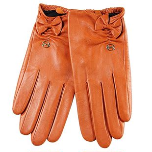 ELMA女士真皮手套羊皮薄里修手短款驾驶手套彩色羊皮清仓EL008