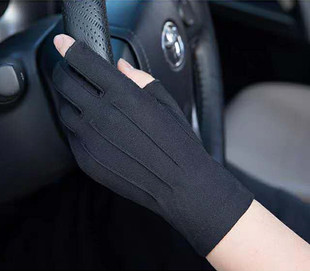 透气防滑吸汗开车手套 防晒露二指手套男女通用薄款 2020夏季 新款