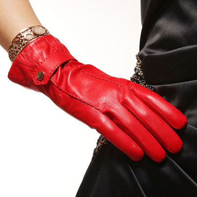 女士冬季保暖羊皮手套