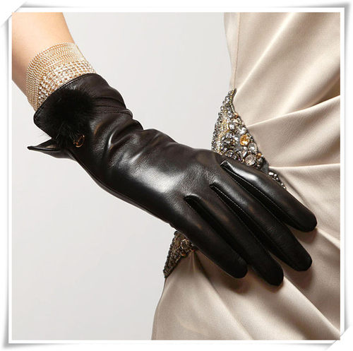 女士冬季保暖羊皮手套