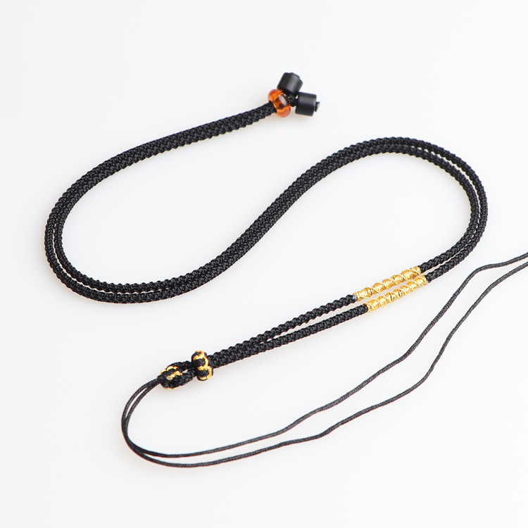 翡翠佛牌挂脖编织绳手工平安扣女男款 吊坠项链挂绳玉石编绳红绳