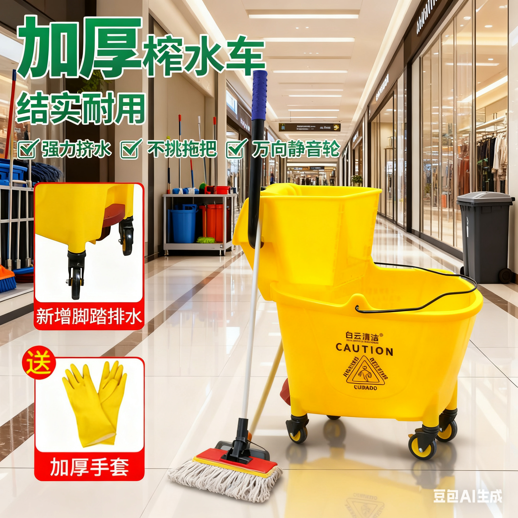 榨水车拖把桶商用家用拖把桶