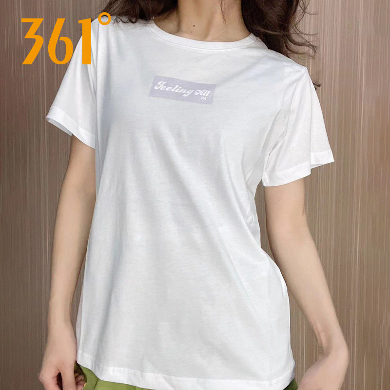 361运动t恤女2026夏季新款圆领纯棉短T百搭休闲透气短袖上衣薄款图片