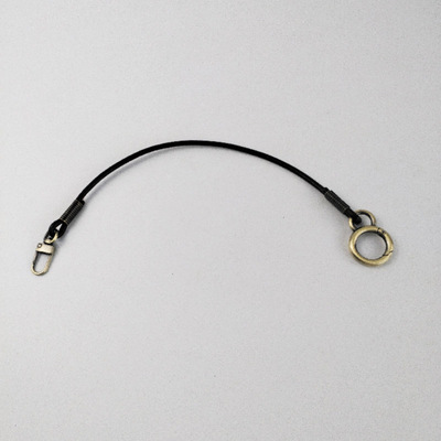 真皮饰品小挂绳4mm皮绳复古牛皮双扣手机挂绳手提包延长带包配件