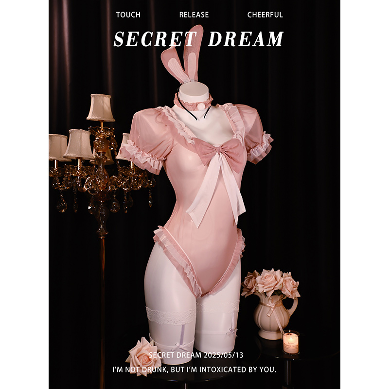 幻境「甜桃」兔女郎cos制服套装情调趣味性感蕾丝纯欲内衣qqny