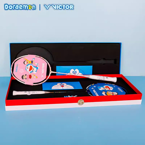 Victor胜利威克多羽毛球拍新款哆啦A梦联名系列DRM-SET双拍礼盒装