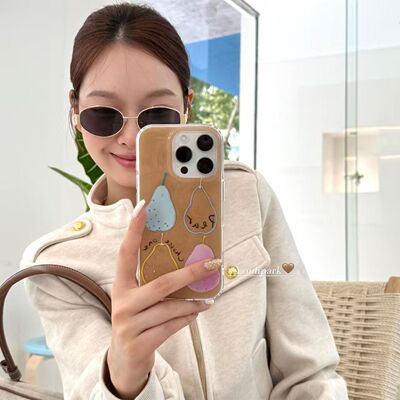 ins风小众梨子适用iPhone17PROMAX手机壳新款16151413日系女款