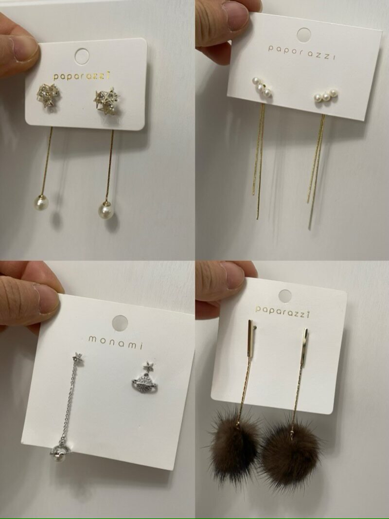 TE价福利孤品现货韩国代购东大门耳饰珍珠长款耳环毛球百搭耳钉