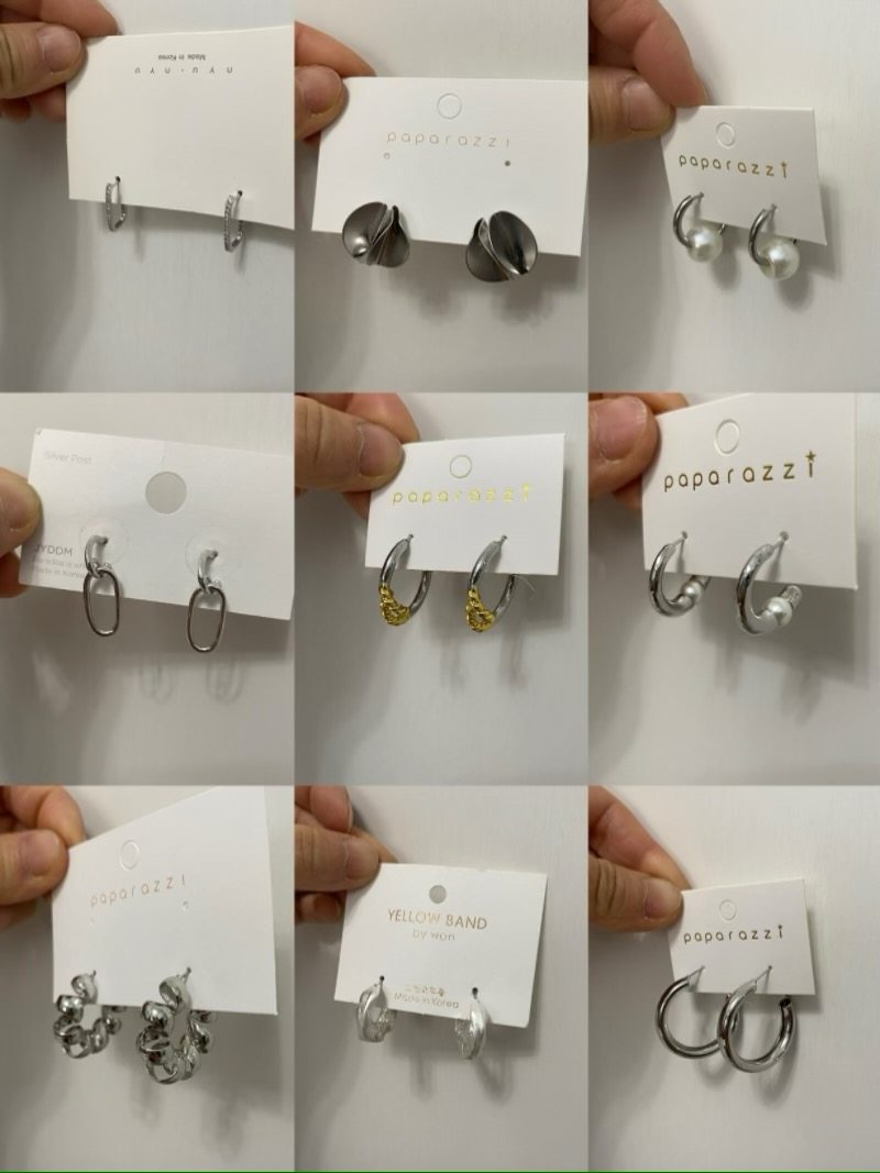 TE价福利孤品现货韩国代购东大门耳饰珍珠高级感银色耳圈耳钉耳环