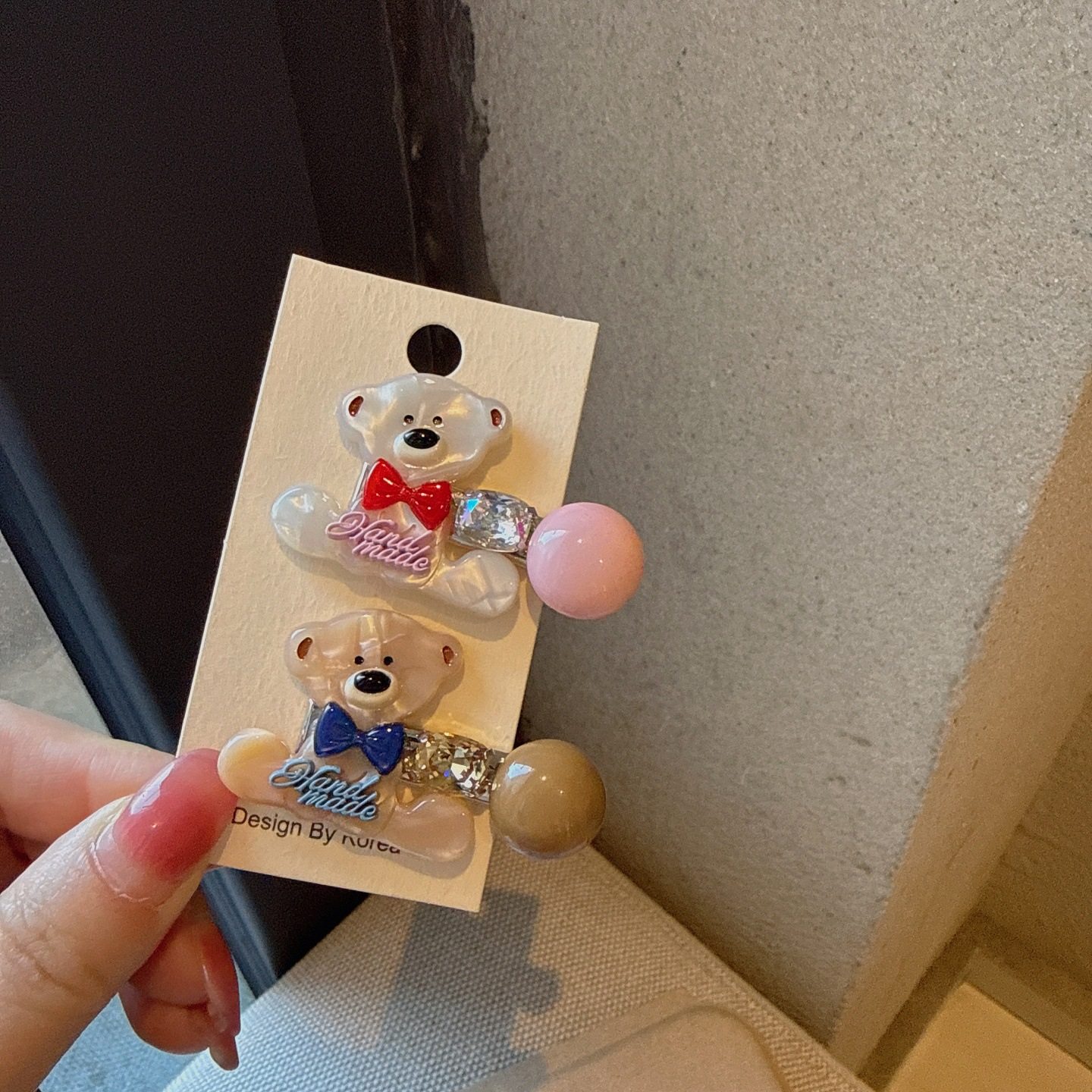 韩系醋酸小熊水钻蝴蝶结字母发夹高级感前额刘海边夹后脑勺鸭嘴夹,饰品/流行首饰/时尚饰品新,民族风发饰,淘宝优惠券,粉丝福利购,淘宝优惠卷