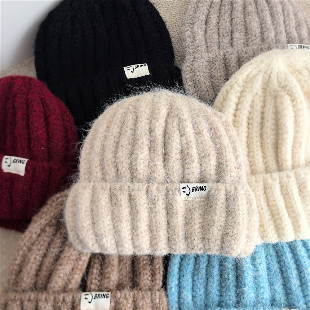 毛线帽子女秋冬大头围显脸小粗针针织帽麻花百搭学生潮流包头冷帽