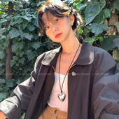 韩国fever同款 长毛衣链轻奢小众配饰夏 爆款 爱心项链女款 2025新款