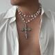 accessory Cross men热销珍珠十字架项链 high end necklace