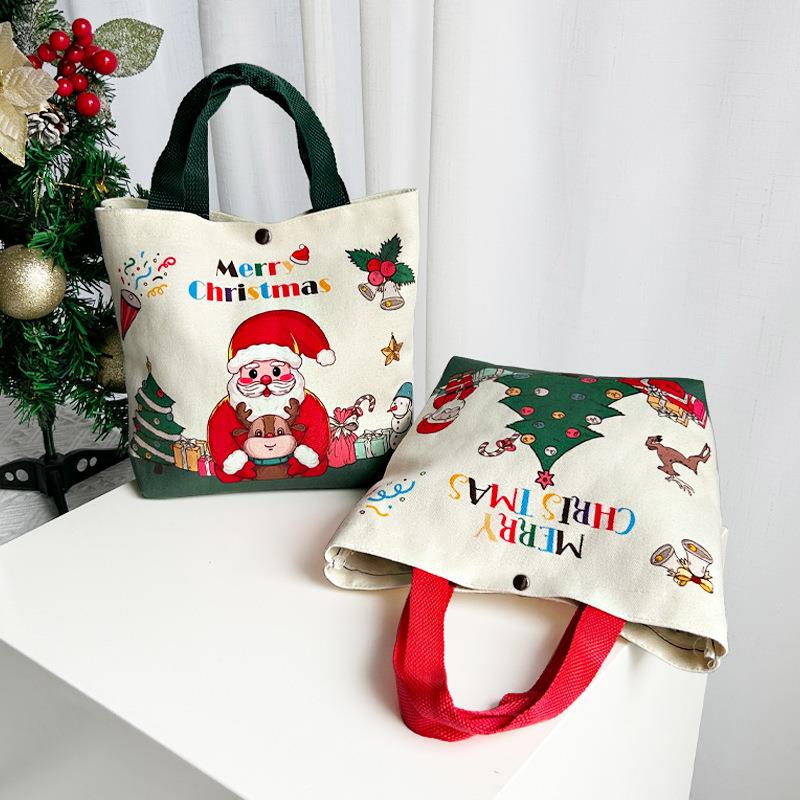Christmas gift bag canvas bag圣诞节礼品袋礼物袋子帆布袋