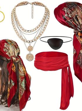 Halloween dance party cosplay pirate costume海盗装扮配饰套装