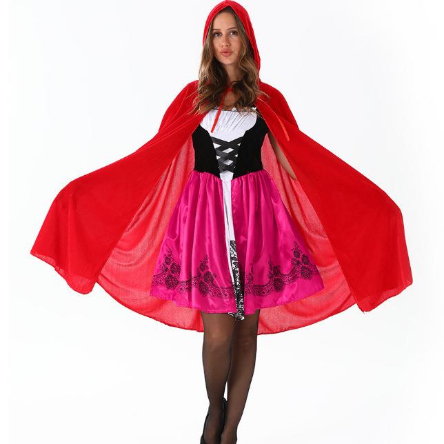 Halloween Little Red Riding Hood Queen Dress万圣节女王衣服装