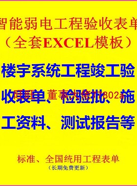 智能弱电建筑设备监控楼宇自控系统竣工验收检验批质量验收表单