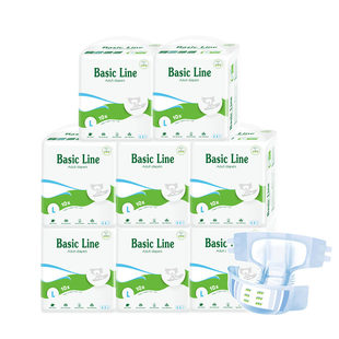 L码 line大吸收老人用护理粘贴裤 8包 basic nateen那特恩成人纸尿裤