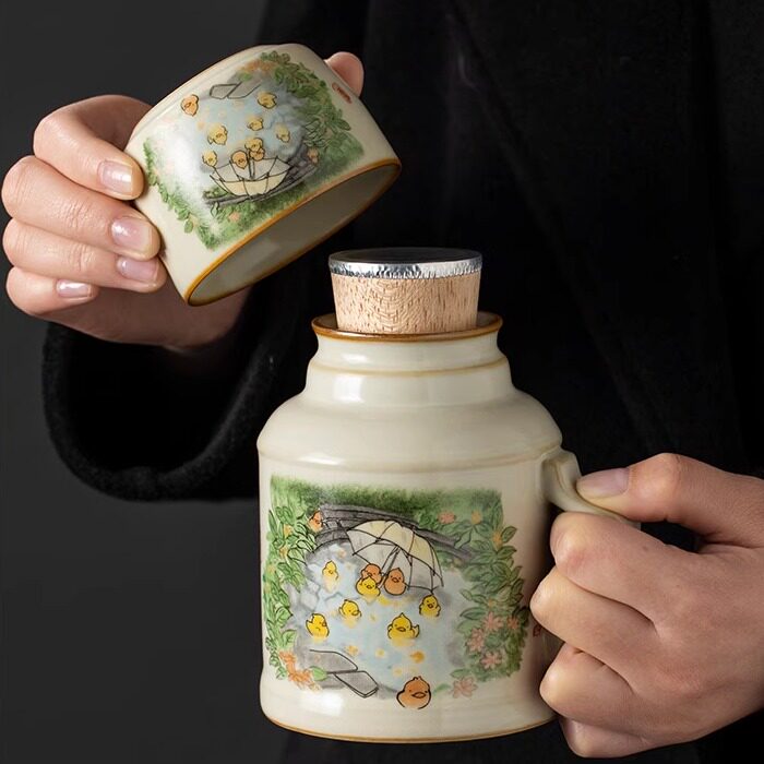 陶瓷茶壶泡茶壶汝窑小暖壶