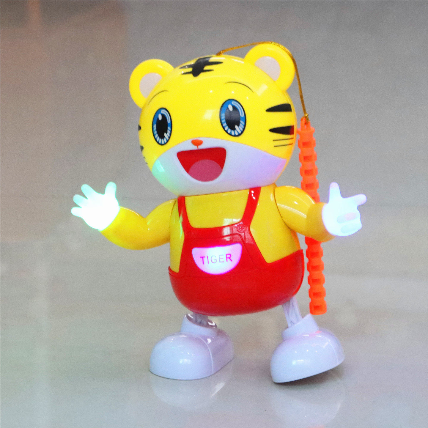 儿童手提灯笼发光玩具音乐电动老虎新年礼物中秋元宵节卡通小花灯