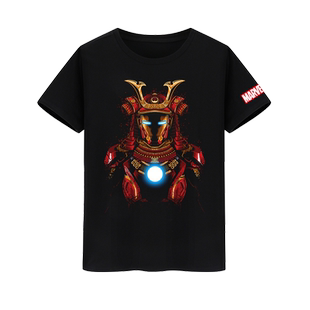 marvel漫威周边复仇者联盟 iron man钢铁侠T恤短袖男女纯棉半袖潮