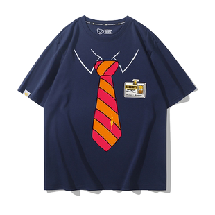 辛普森一家The Simpsons联名周边纯棉T恤男女夏季宽松百搭半截袖