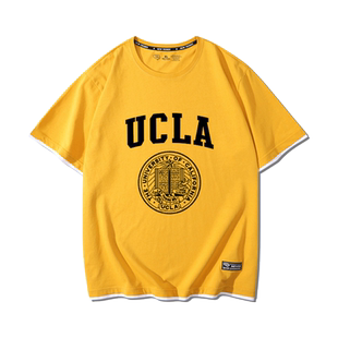 UCLA加州大学短袖衣服夏假两件洛杉矶分校纪念校服t恤半袖周边男