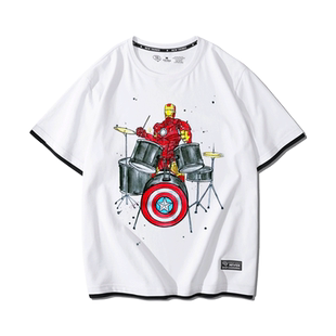 沉迷练鼓摇滚T恤架子鼓演出服男女爵士乐短袖乐队鼓手乐器可定制