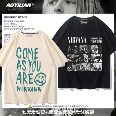 NIRVANA涅盘乐队T恤科特柯本涅槃