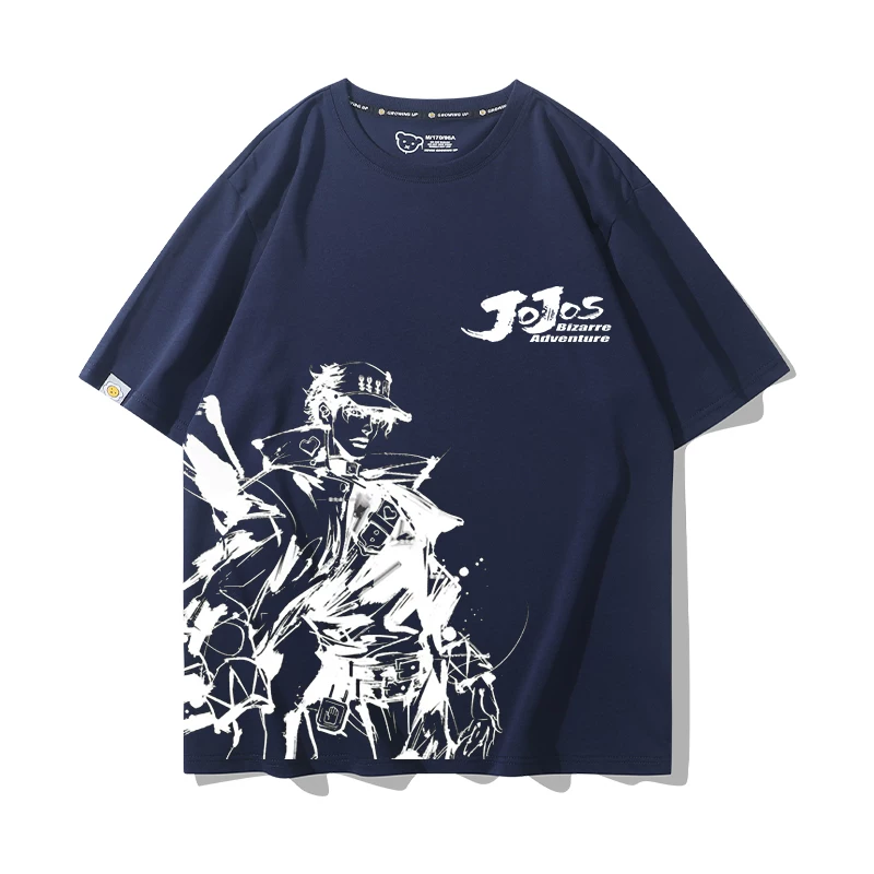 Японское аниме JOJO's Bizarre Adventure футболка короткий рукав для лошадиных гонок лётняя Джонни Джостар хлопковая универсальная