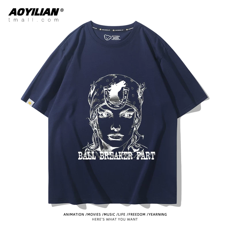 Японское аниме JOJO's Bizarre Adventure футболка короткий рукав для лошадиных гонок лётняя Джонни Джостар хлопковая универсальная