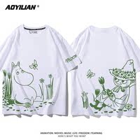 Moomin Chubby Boy's anime-themed short-sleeved T-shirts for men and women in the summer of 2026 are cute, loose and versatile thumbnail 7