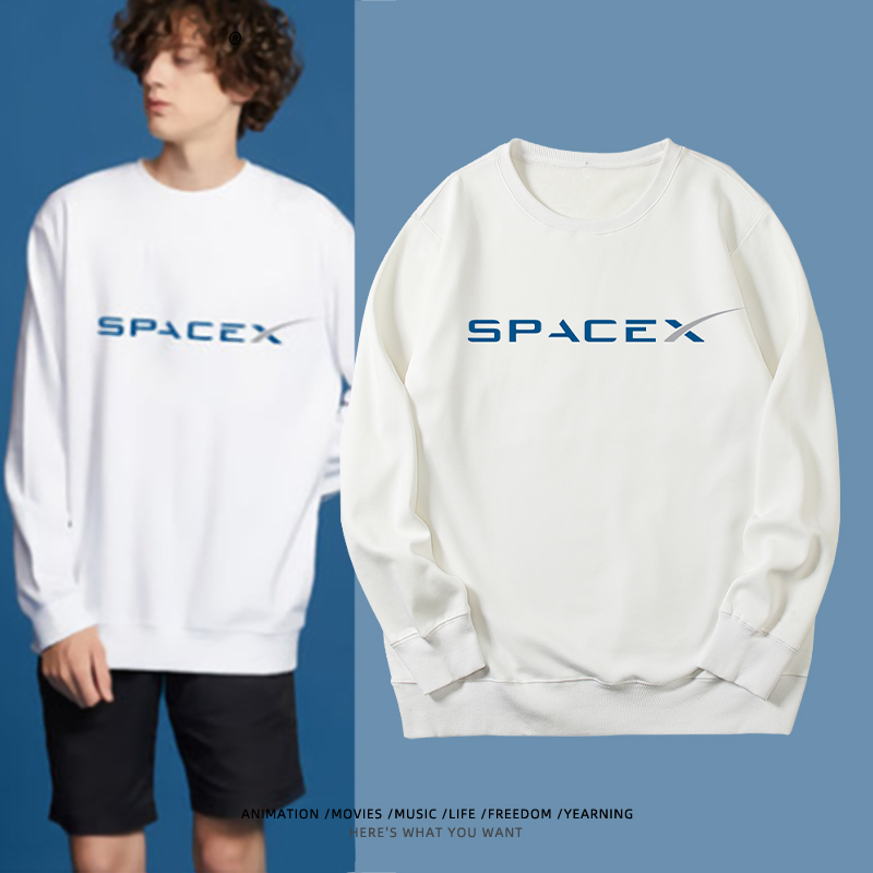 spacex埃隆马斯克加绒外套卫衣