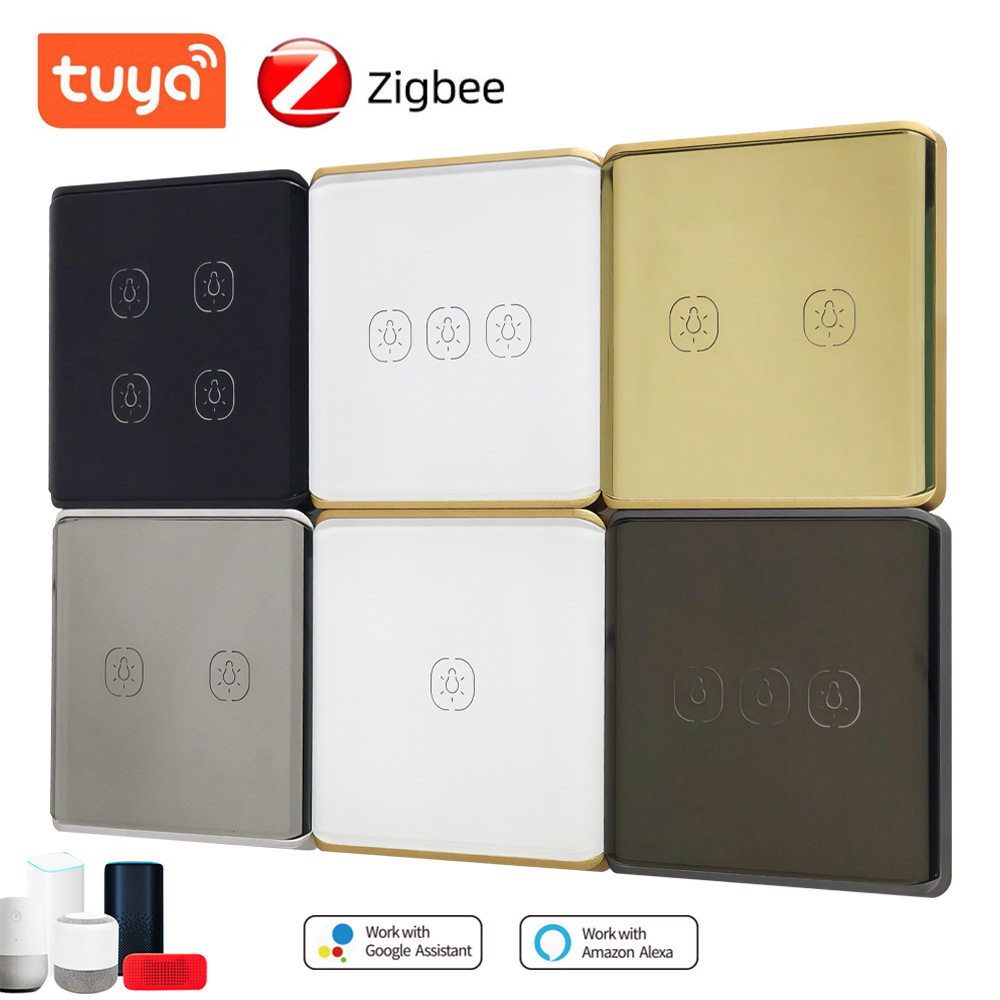 弧面镜面智能开关金属边框ziee