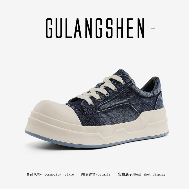 GULANGSHEN时尚牛仔帆布大头鞋