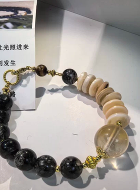 笨笨牛|原创饰品【听潮】手链小众个性黑发晶手串闺蜜简约会礼品