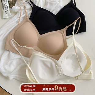 细肩带交叉美背隐形无痕露背文胸 薄款 馨帮帮Bra 粉底液内衣女夏季