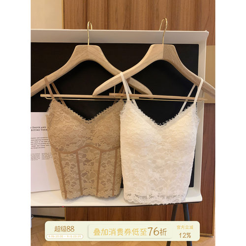馨帮帮Bra法式睫毛蕾丝保暖吊带