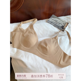 馨帮帮Bra 大胸显小防下垂透气文胸罩 超薄无痕兔耳杯内衣女夏薄款