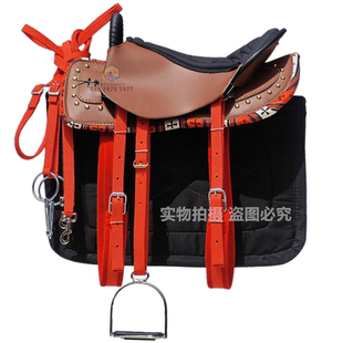 新款人造革扶手游客专用鞍裸鞍全套革板马鞍马具骑马赛鞍藏族鞍子