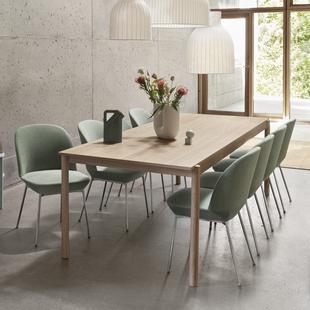 丹麦MUUTO LINEAR餐桌金属木质会议桌长凳长椅户外室内北欧极简