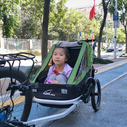 儿童自行车推拖车铝合金减震
