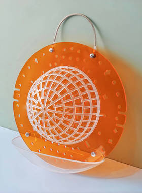 [透橙色大号定植板]球兰蝴蝶兰鹿角蕨种植板挂板植上墙神器亚克力