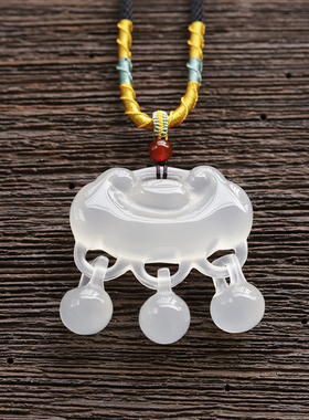 镂空帝王紫玉髓礼物会动如意锁